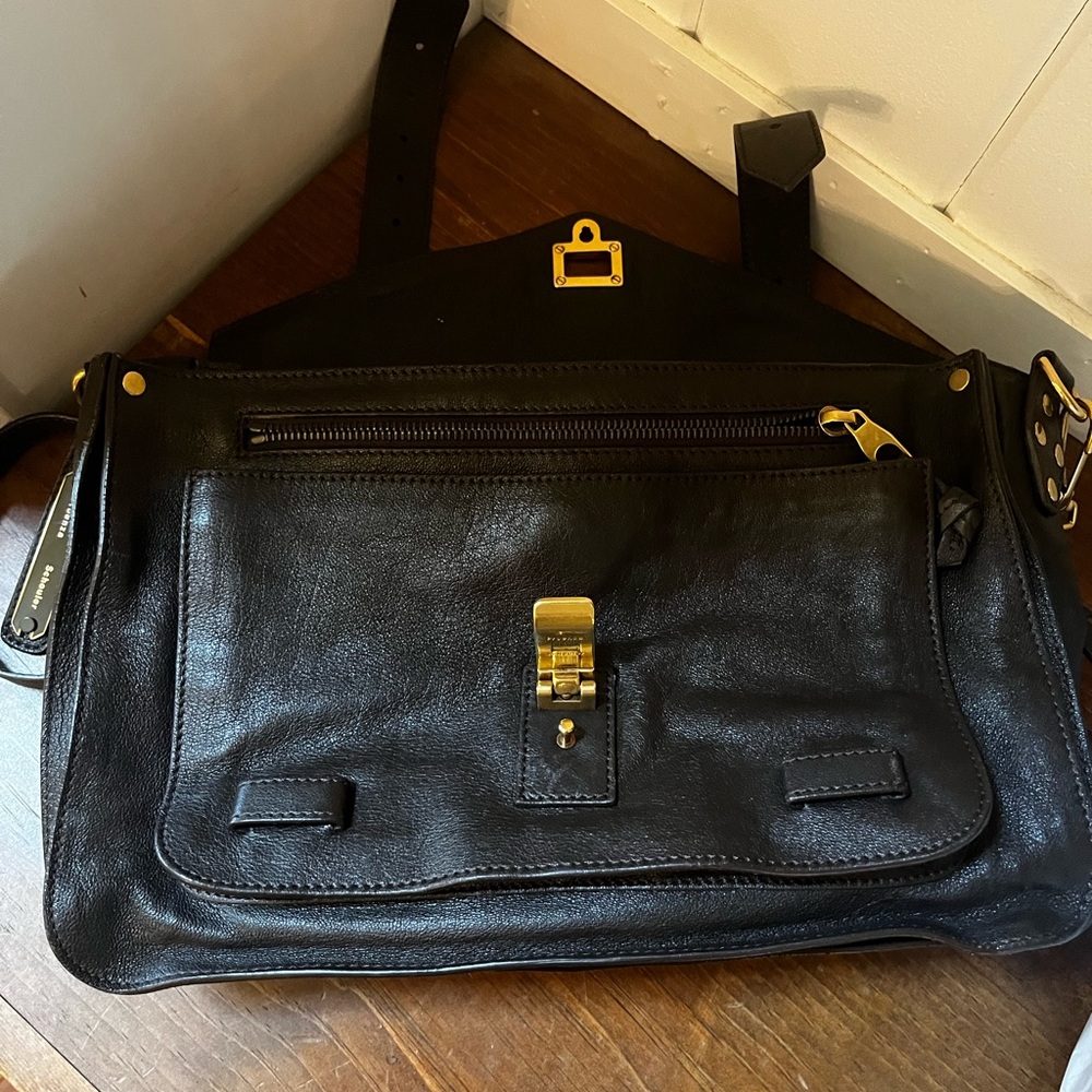 Beautiful chocolate brown leather Proenza Schouler PS1 medium satchel - Picture 6 of 11